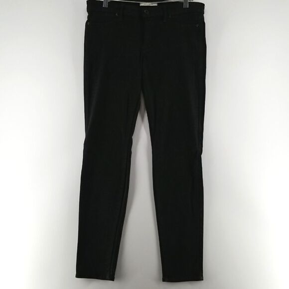 Rich & Skinny Black Jeans Womens Size 32 Mid Rise Front Zipper Button Closure - Picture 1 of 12